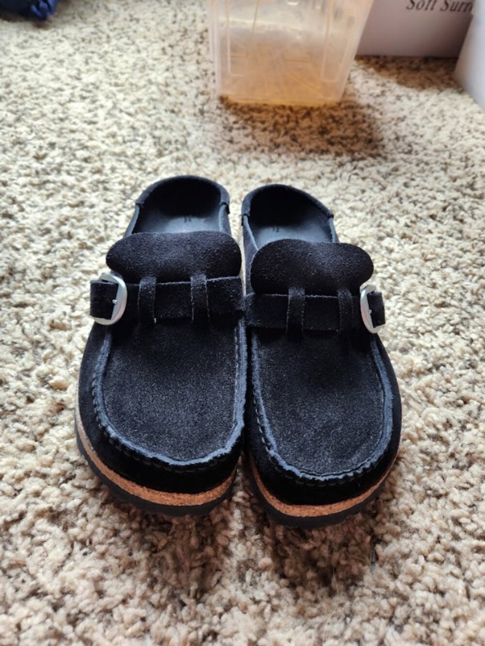 Birkenstock Buckley Clog Mules Black Suede EU 37